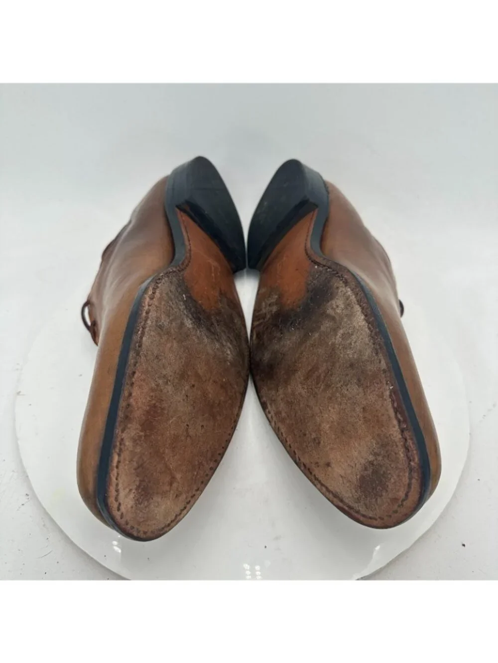 Allen Edmonds Hanover Men Size 12D Brown Leather Whole Cut Oxford Dress Shoes
